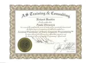 Prima diploma NLP Bandler
